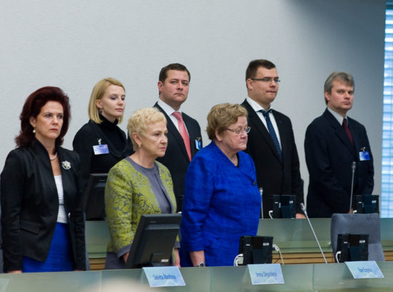 Ene Ergma esines avakõnega Balti Assamblee 31. istungjärgul Vilniuses